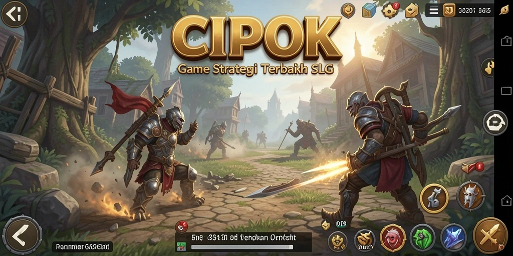 Screenshot utama CIPOK menampilkan aksi seru dalam gameplay SLG.