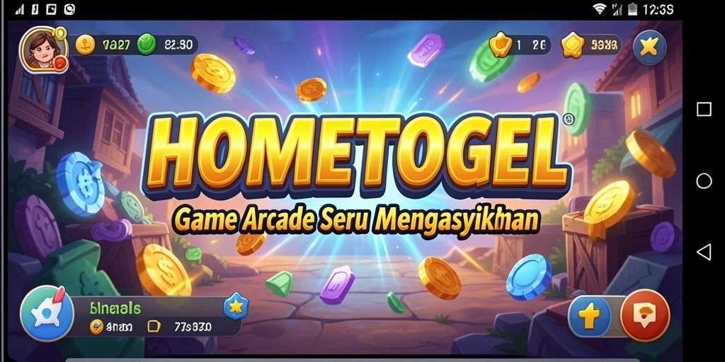 Screenshot gameplay HOMETOGEL menampilkan keseruan permainan Arcade.