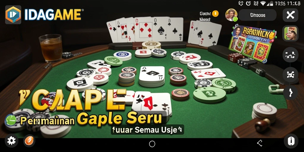 Tampilan gameplay seru IDAGAME saat bermain Gaple.