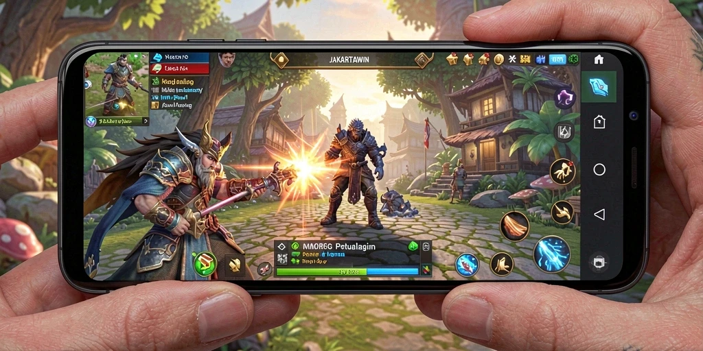 Tampilan gameplay JAKARTAWIN yang menakjubkan dalam dunia MMORPG.