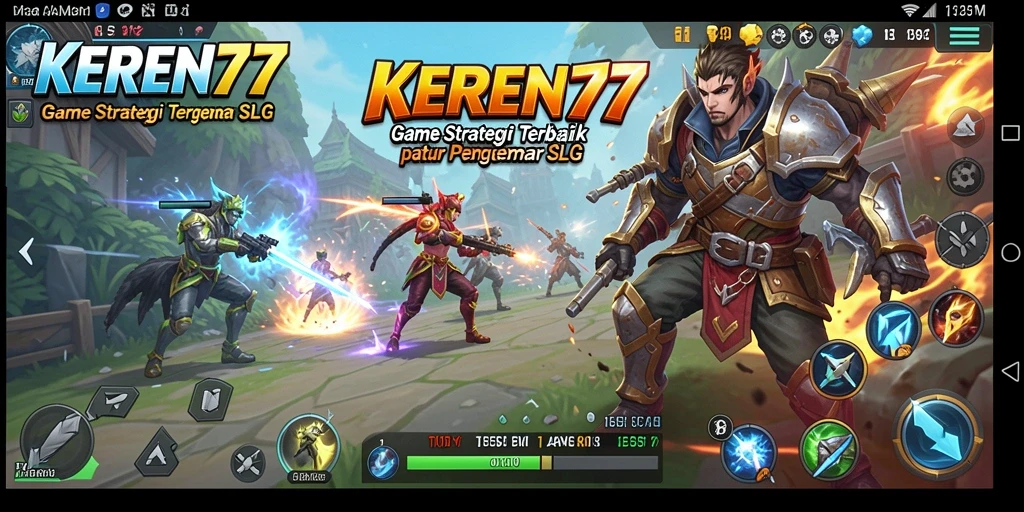 Tangkapan layar gameplay KEREN77 menampilkan pertempuran epik dalam strategi.