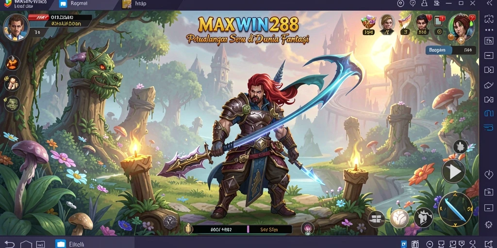 Tangkapan layar utama MAXWIN288 menampilkan aksi petualangan yang mendebarkan.