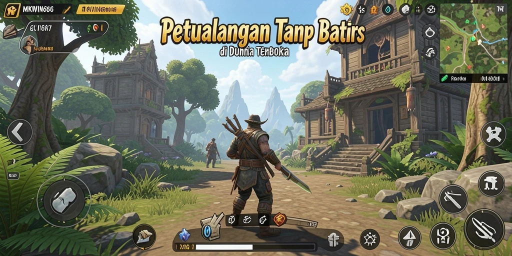 Tampilan gameplay <strong>MKWIN666</strong> dalam dunia terbuka yang menakjubkan.
