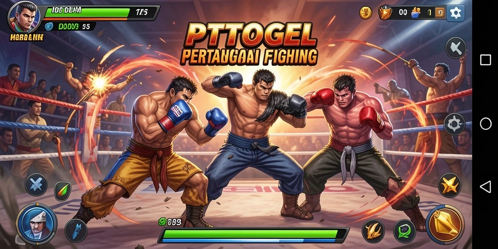 Screenshot menampilkan pertarungan sengit dalam PTTOGEL dengan grafis menarik.