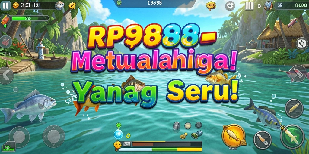 Tampilan gameplay memancing yang seru dan menantang.