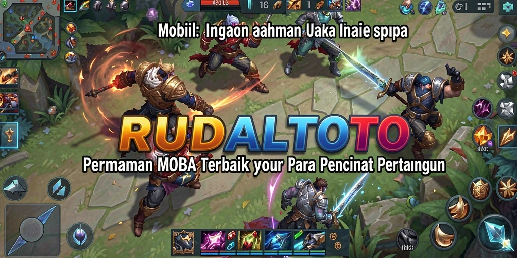 Screenshot RUDALTOTO menampilkan aksi intens di arena MOBA.