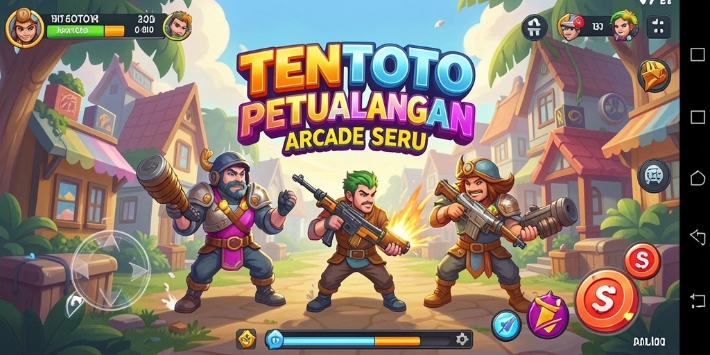 Tangkapan layar gameplay seru dari TENTOTO di level yang menantang.