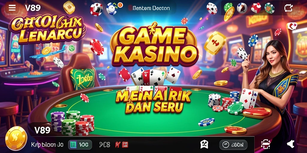 Tampilan gameplay Kasino yang menarik di V89.